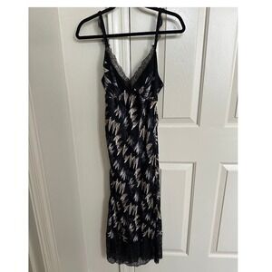 Vintage Diane von Furstenberg (DVF) 90s/Y2K Silk Lace Slip Dress - Archive Print